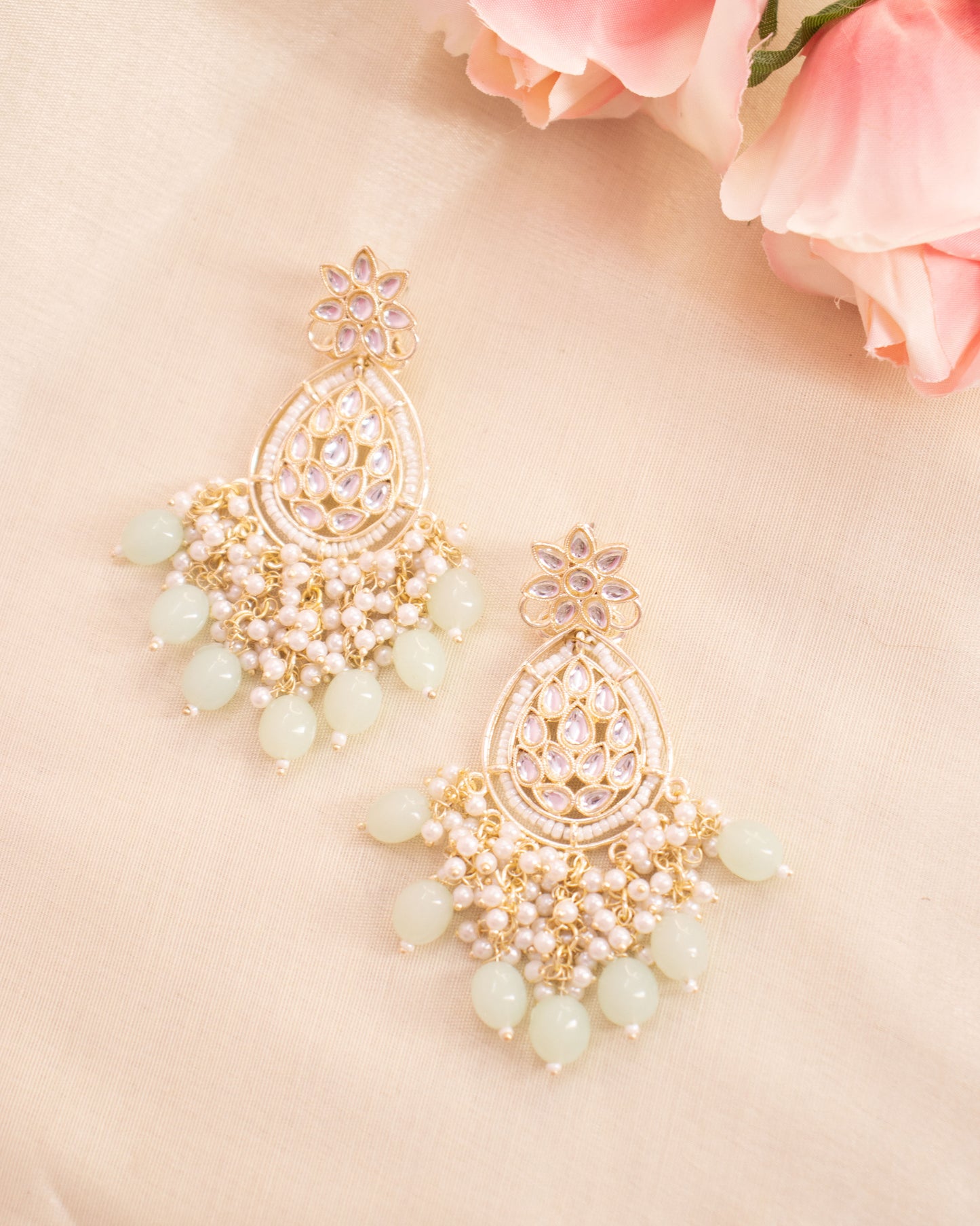 Mint Green Gargi Designer Earrings