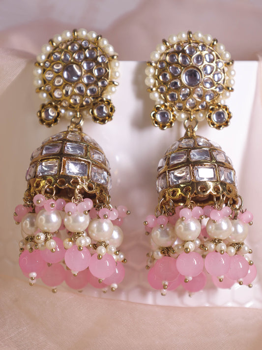 Baby Pink Shantai Jhumkis