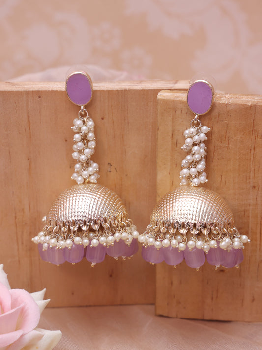 Lilac Vedhika Jhumkis