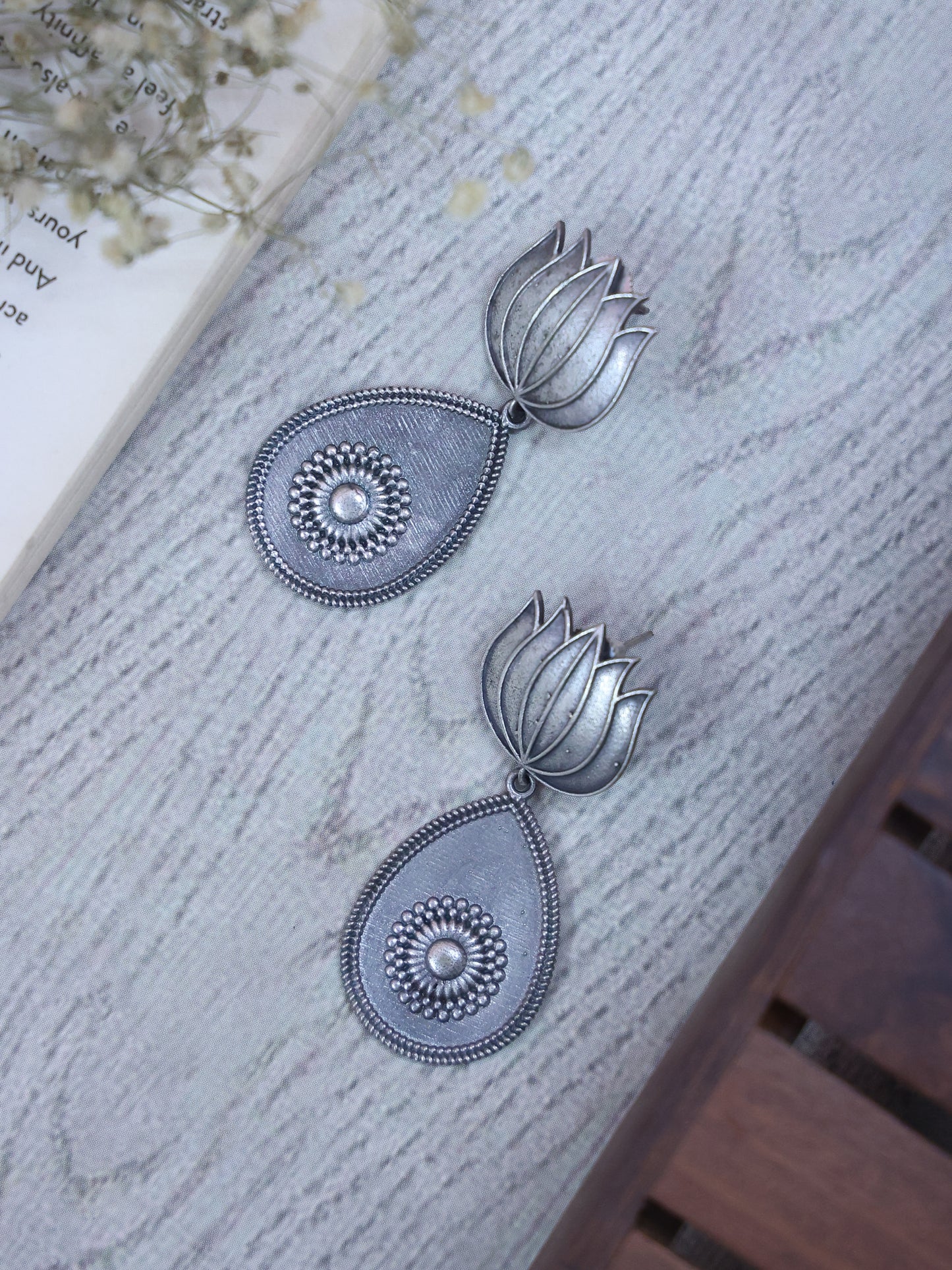 Aabidah Oxidised Earrings