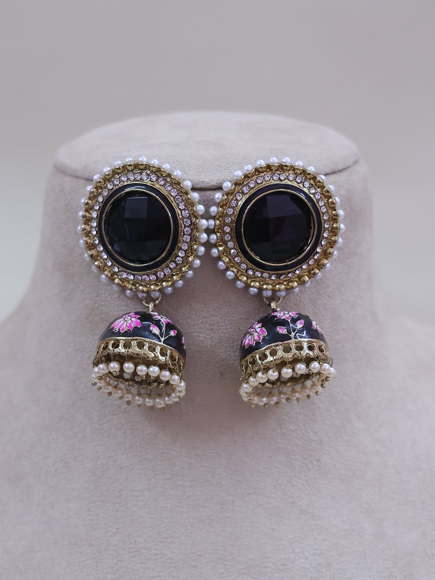 Black Siddhita Jhumkis