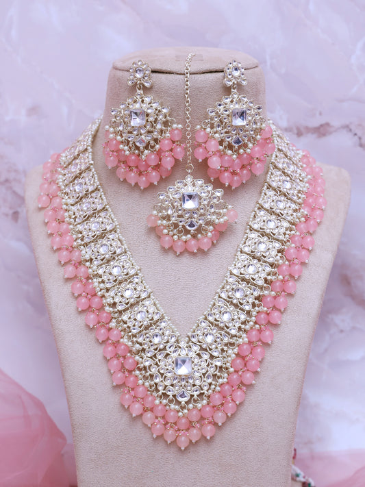 Baby Pink Shyamala Necklace Set