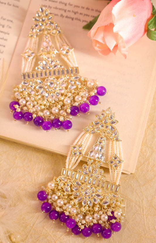 Purple Anaisha Designer Earrings