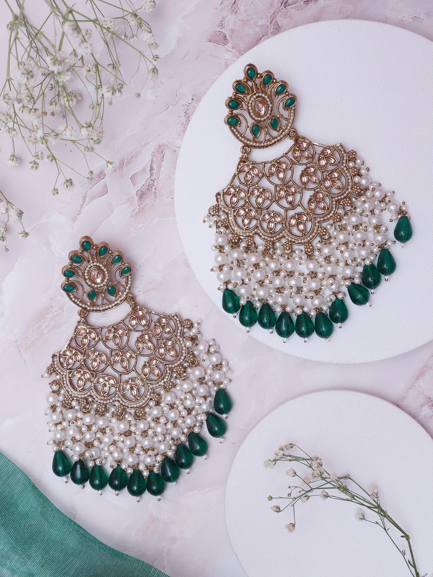 Emerald Labuki Designer Earrings