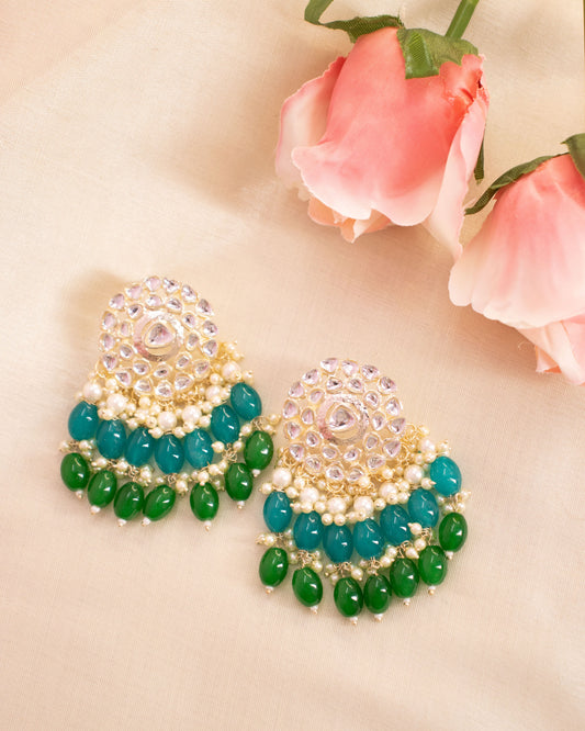 Emerald Green Krupali Jhumkis