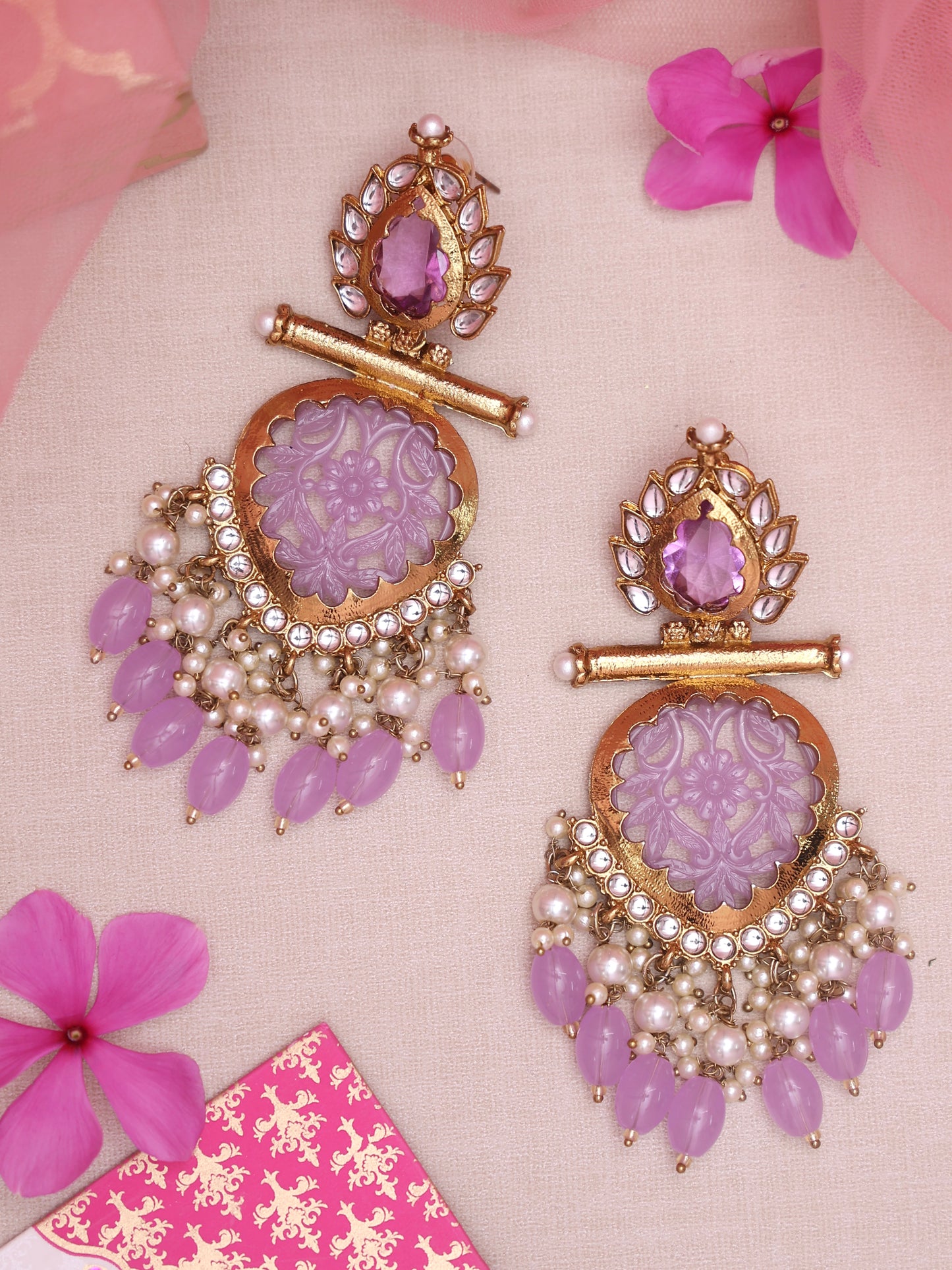 Lilac Nysa Designer Earrings