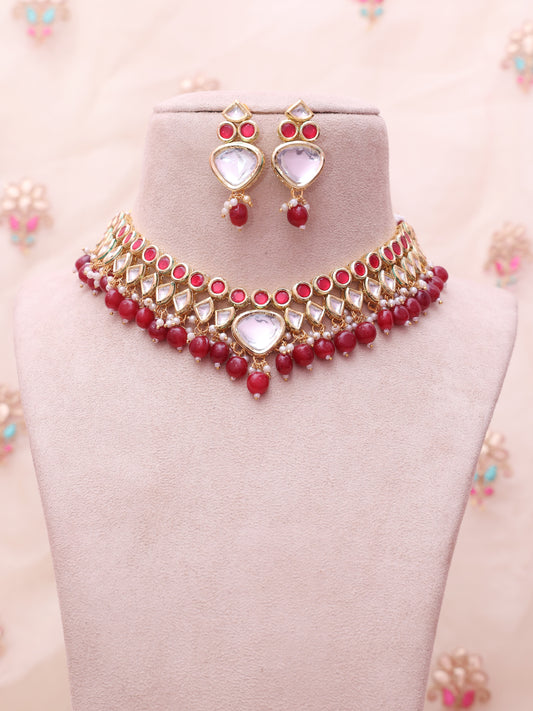 Red Caitali Necklace Set