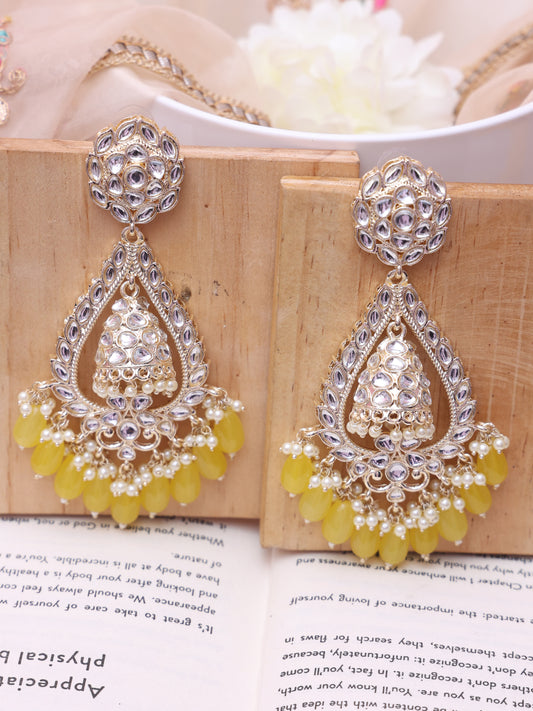 Yellow Ubika Jhumkis