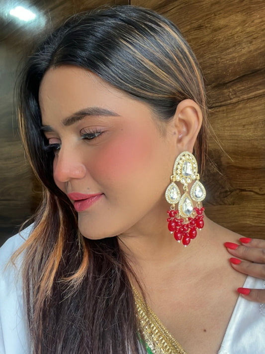 Red Indali Designer Earrings