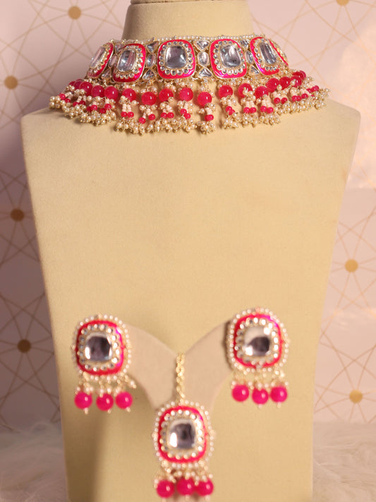 Pink Rhea Necklace Set