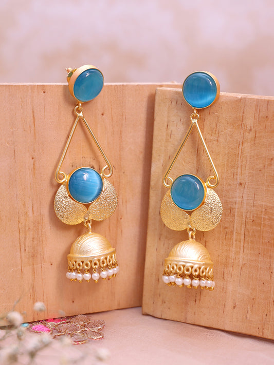 Blue Akashi Western Jhumkis