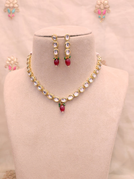 Red Oditi Necklace Set
