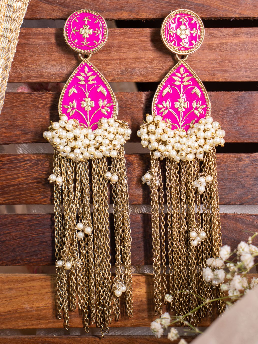 Pink Shanice Designer Earrings