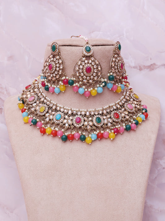 Multicolor Laboni Necklace Set