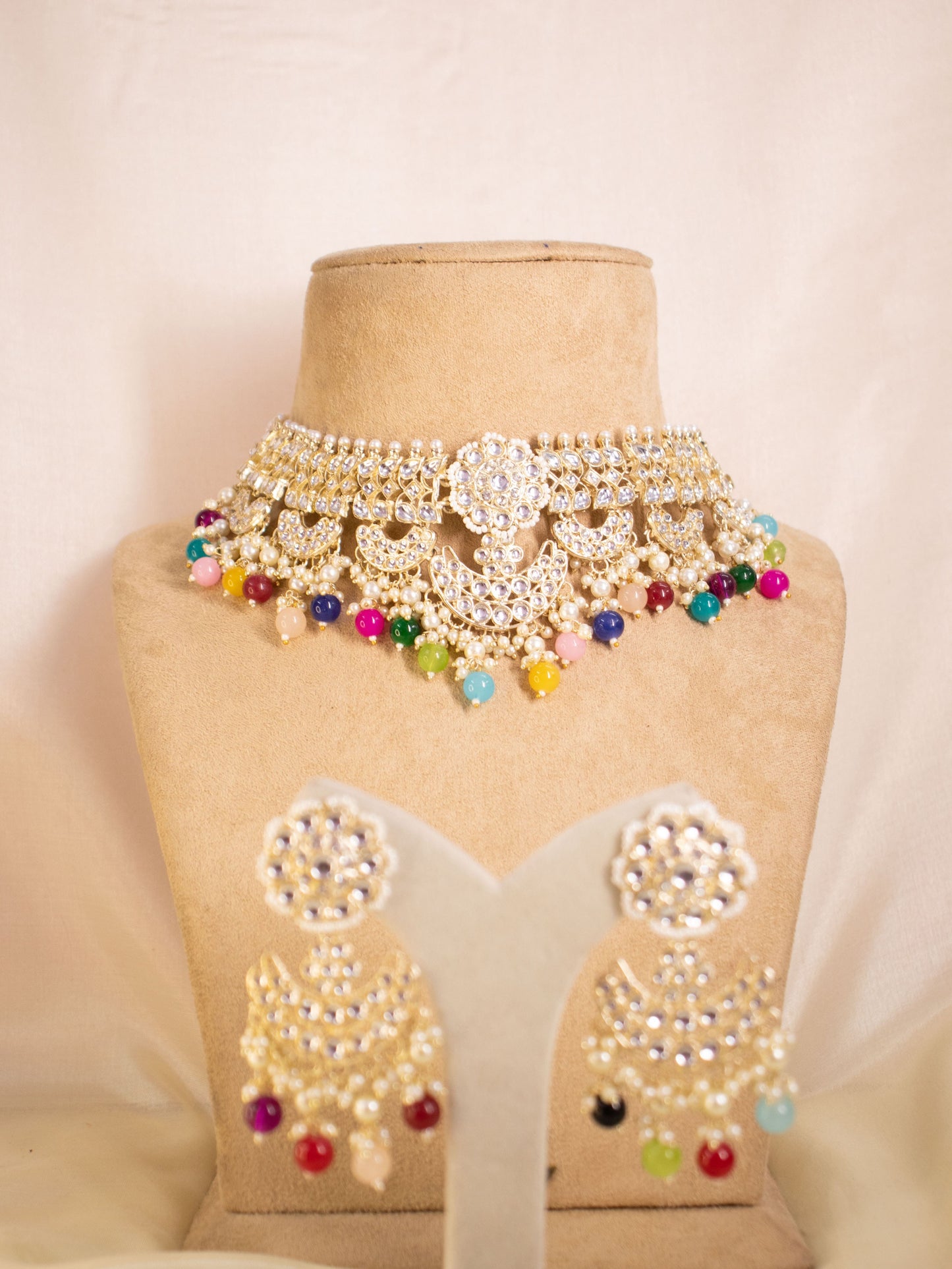 Multicolor Darpali Necklace Set