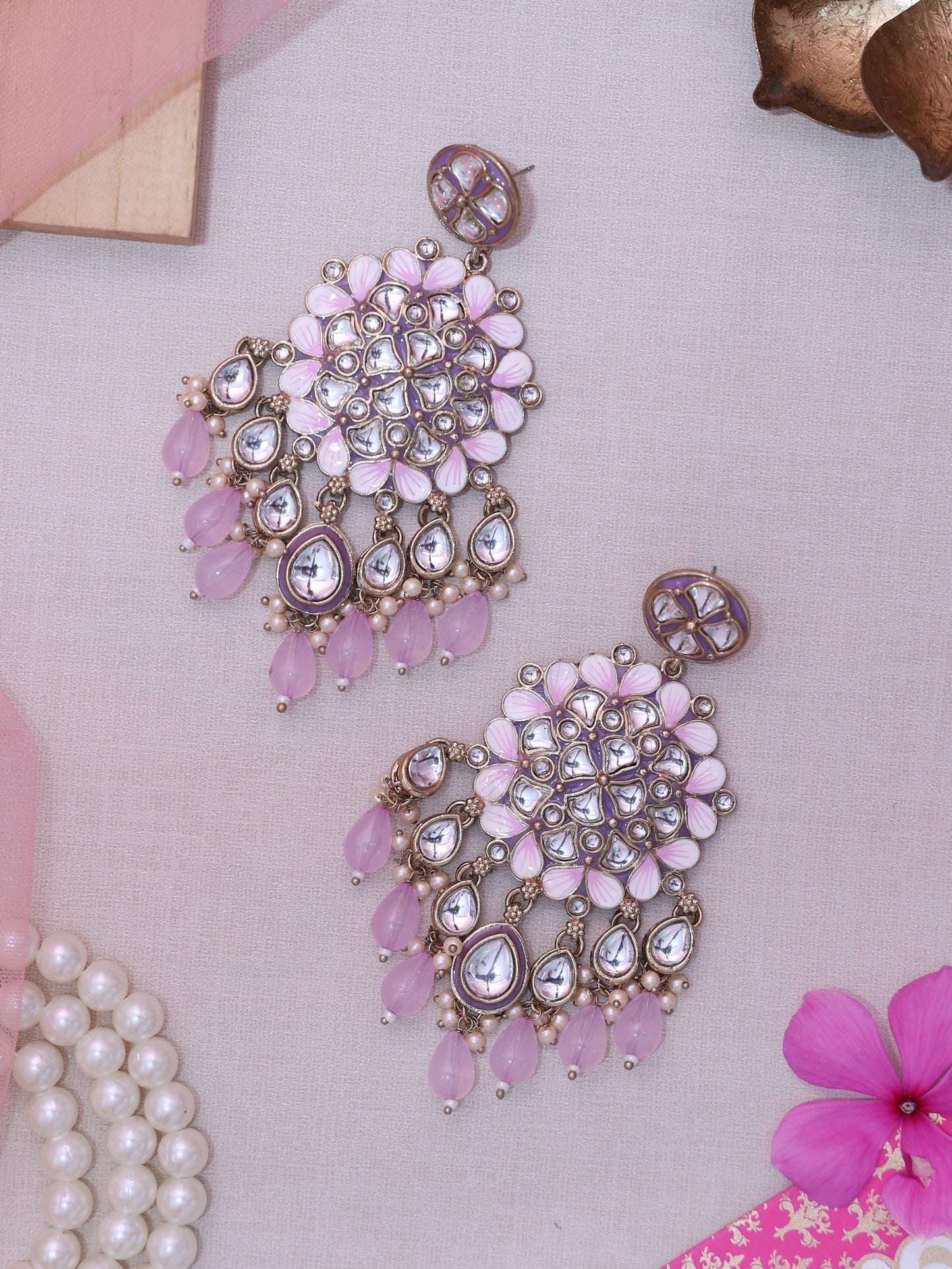 Lilac Khadija Designer Earrings