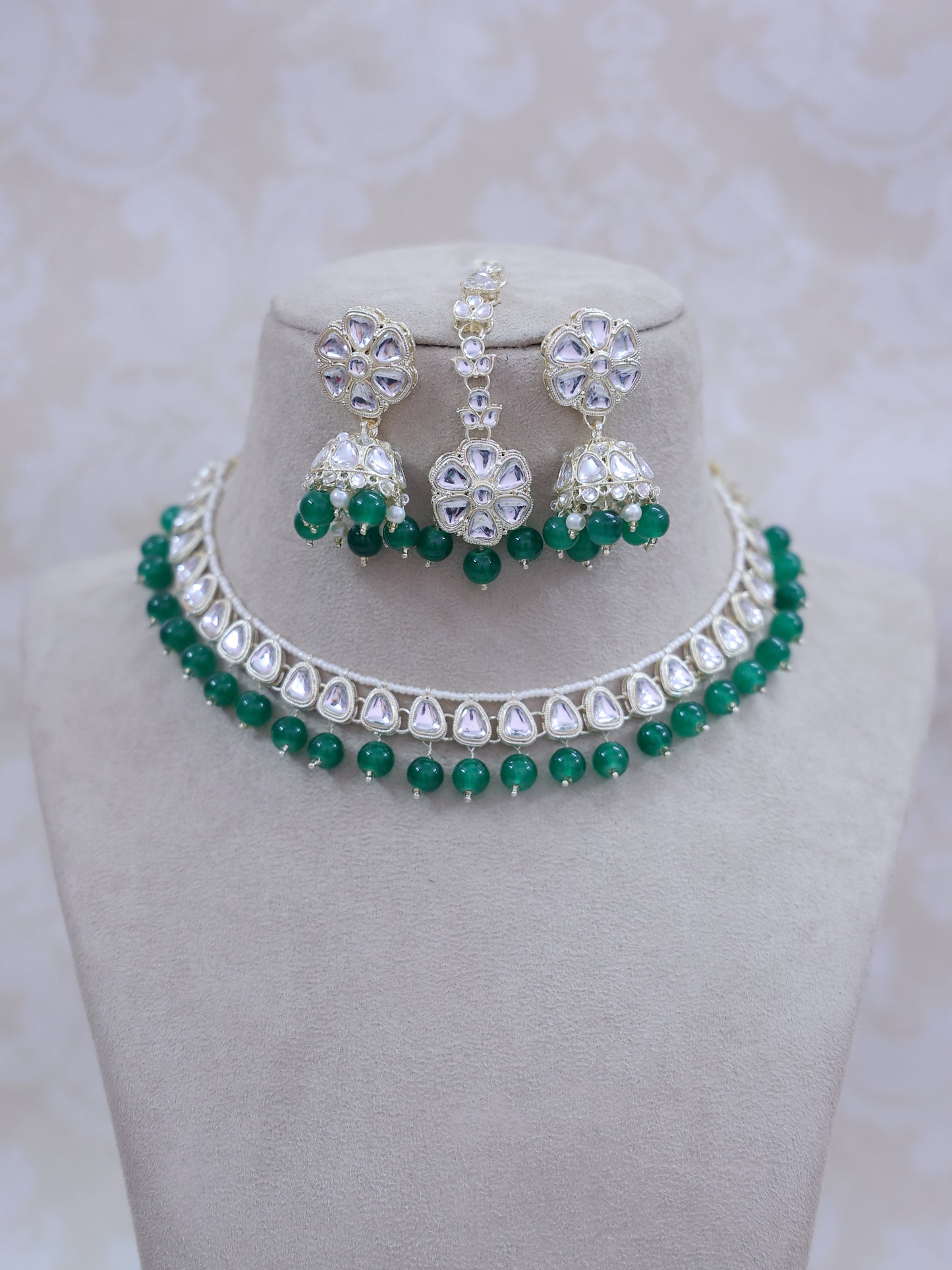 Emerald Green Tamia Necklace Set