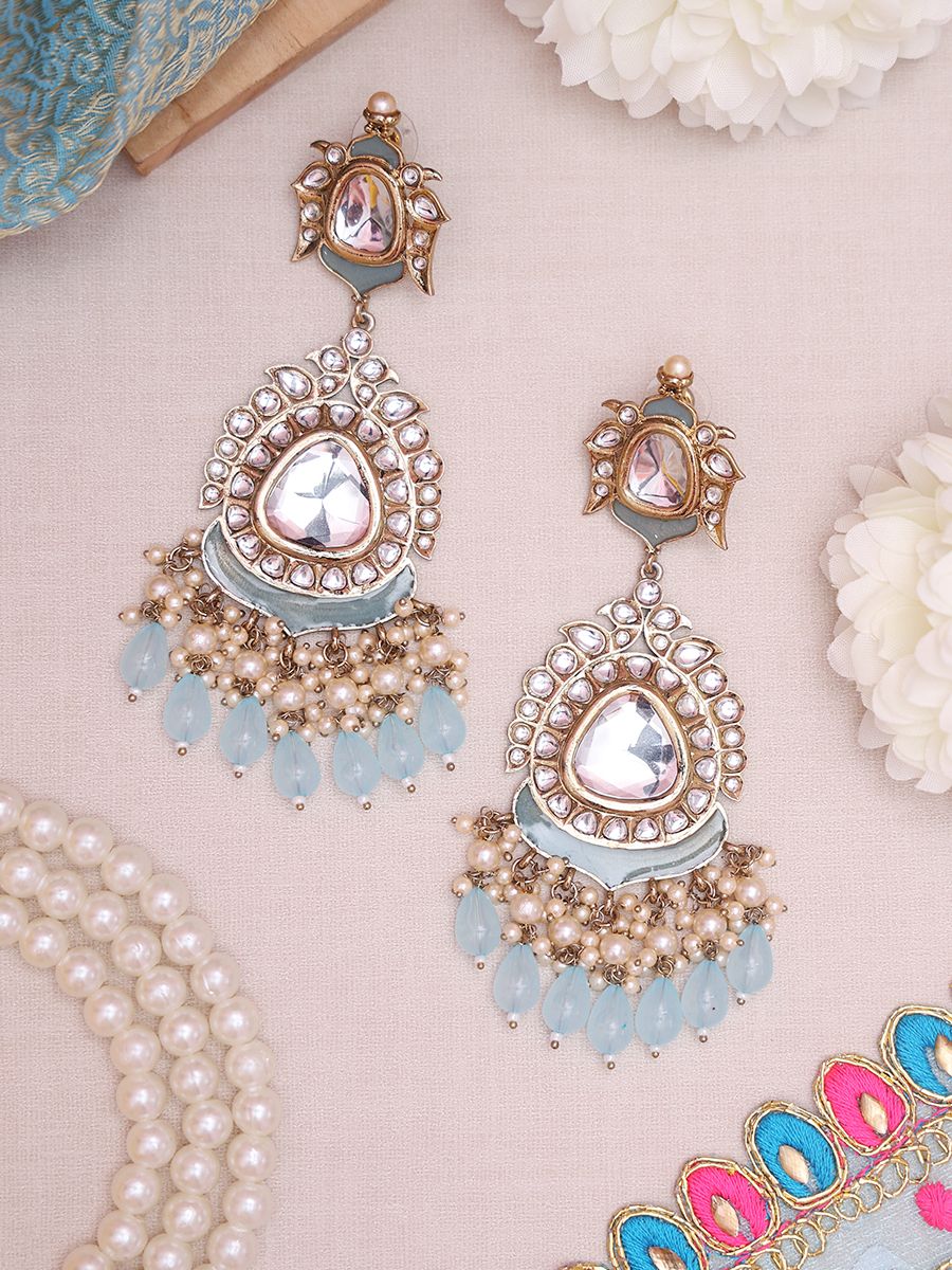 Turquoise Netra Designer Earrings