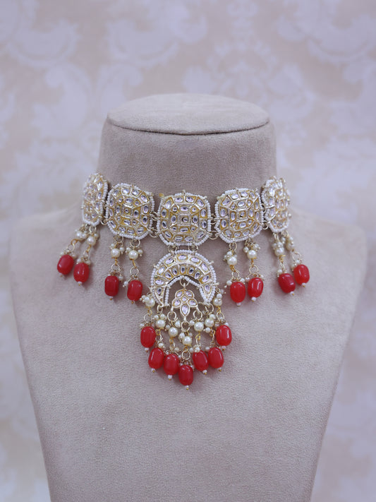 Red Chakrika Necklace Set
