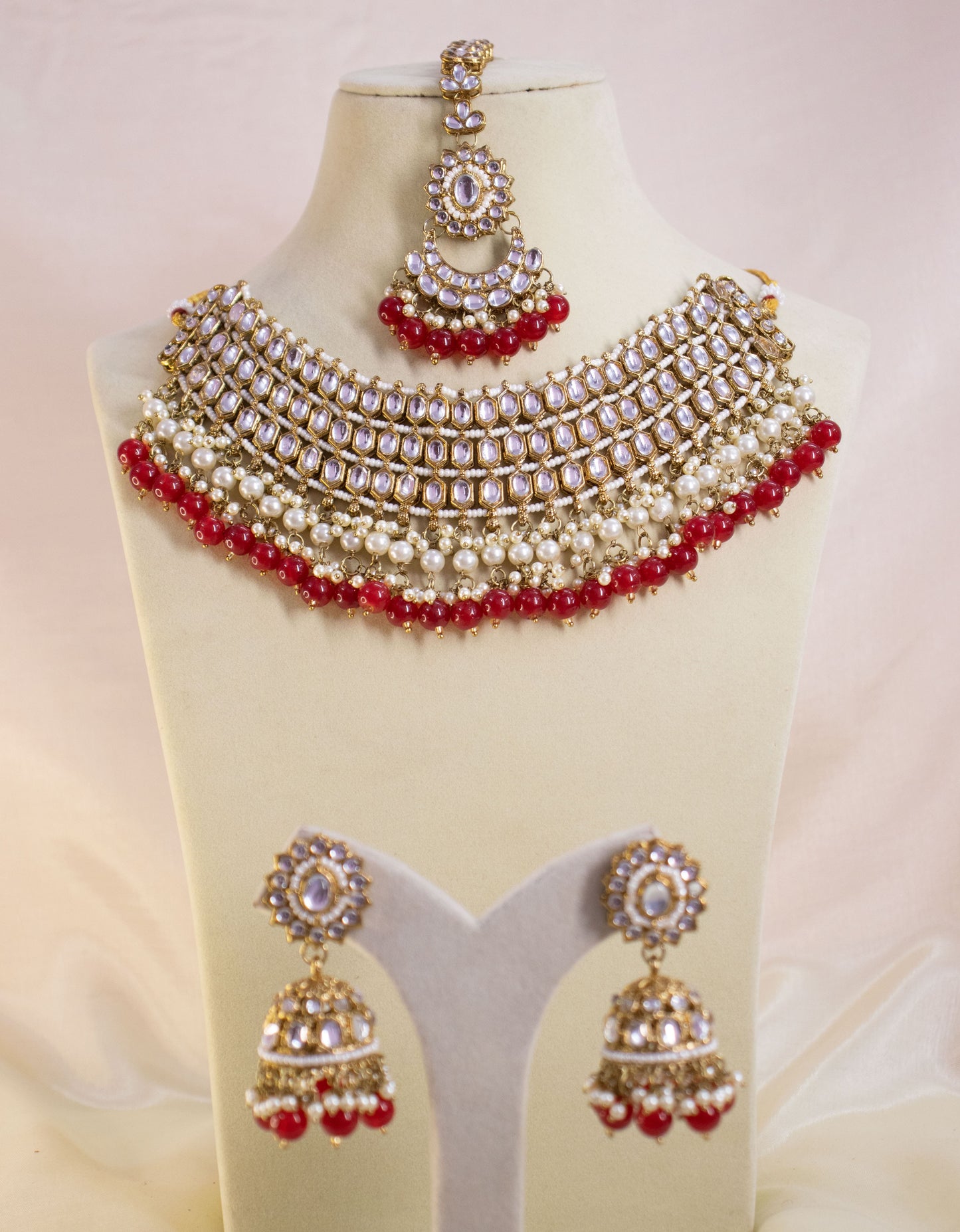 Red Kinjal Necklace Set