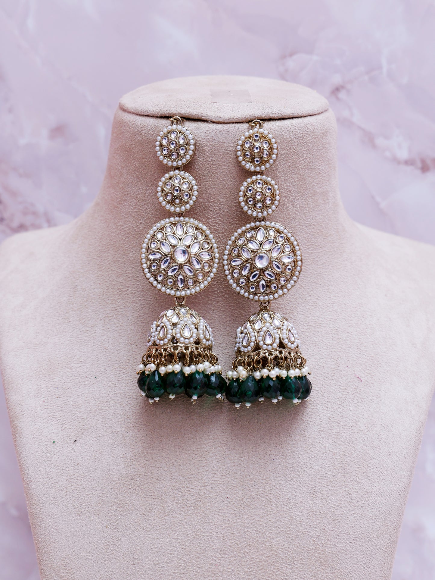 Emerald Mehtab Jhumkis