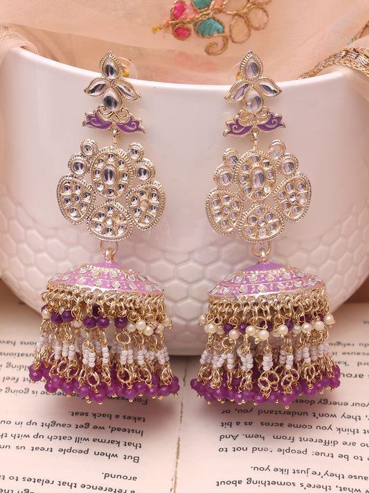 Purple Alizeh Jhumkis