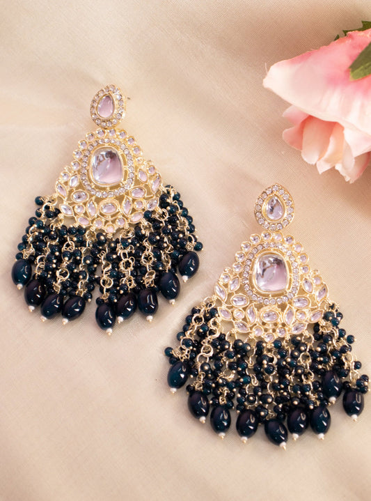 Navy blue Bani Designer Earrings