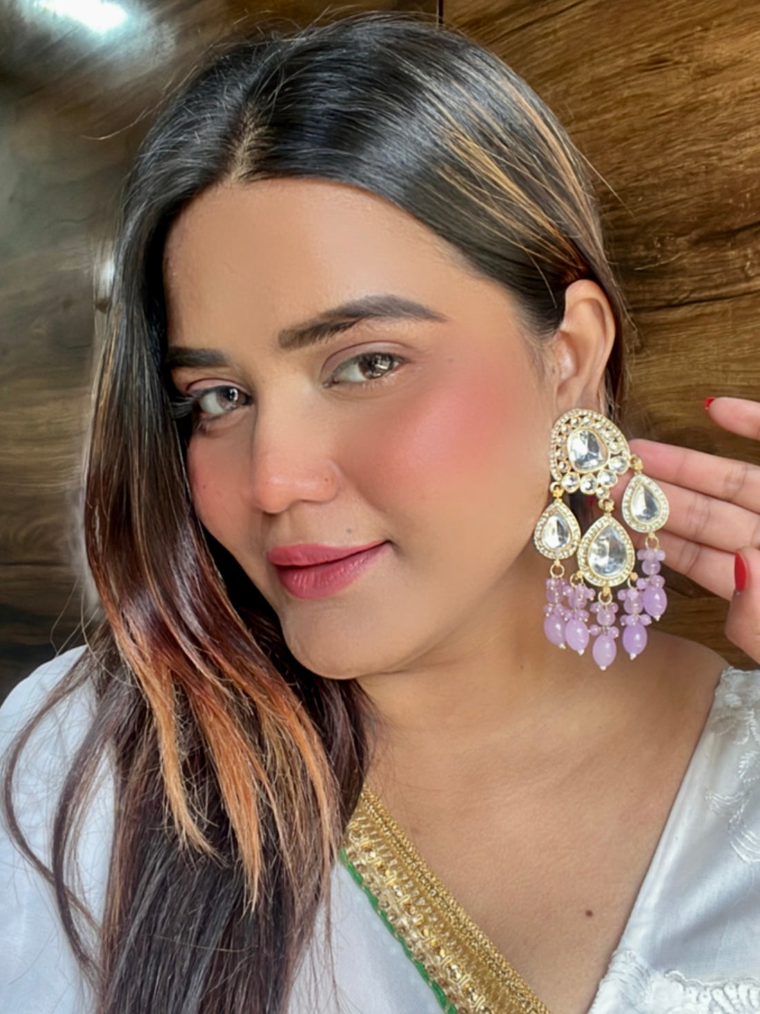 Lilac Indali Designer Earrings