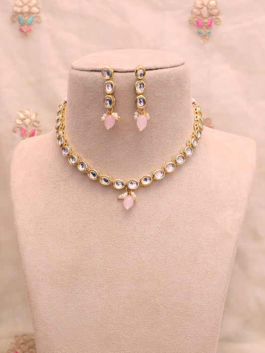 Baby Pink Oditi Necklace Set