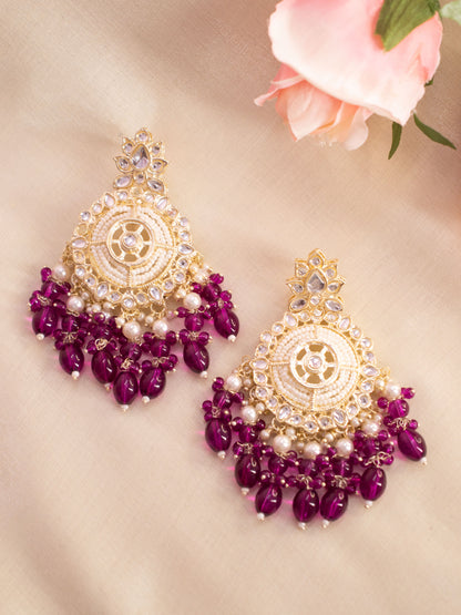 Purple Taahira Designer Earrings