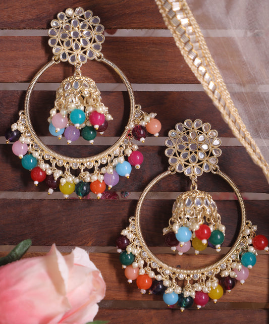 Multicolor Aabani Jhumki Balis