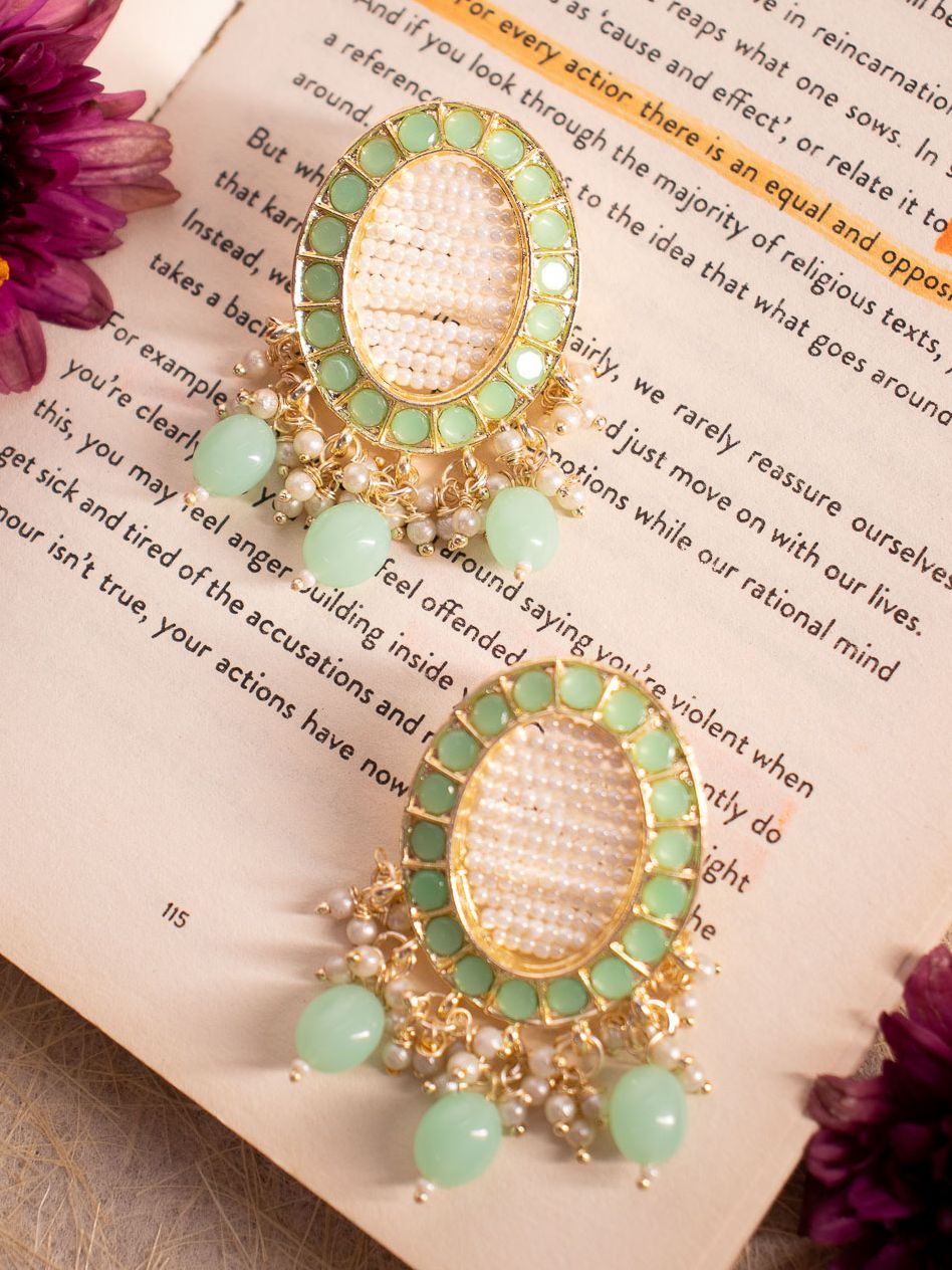 Mint Green Shukrani Earrings