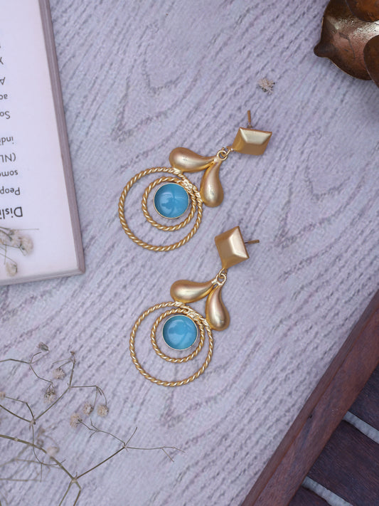 Blue Ayesha Western Earrings