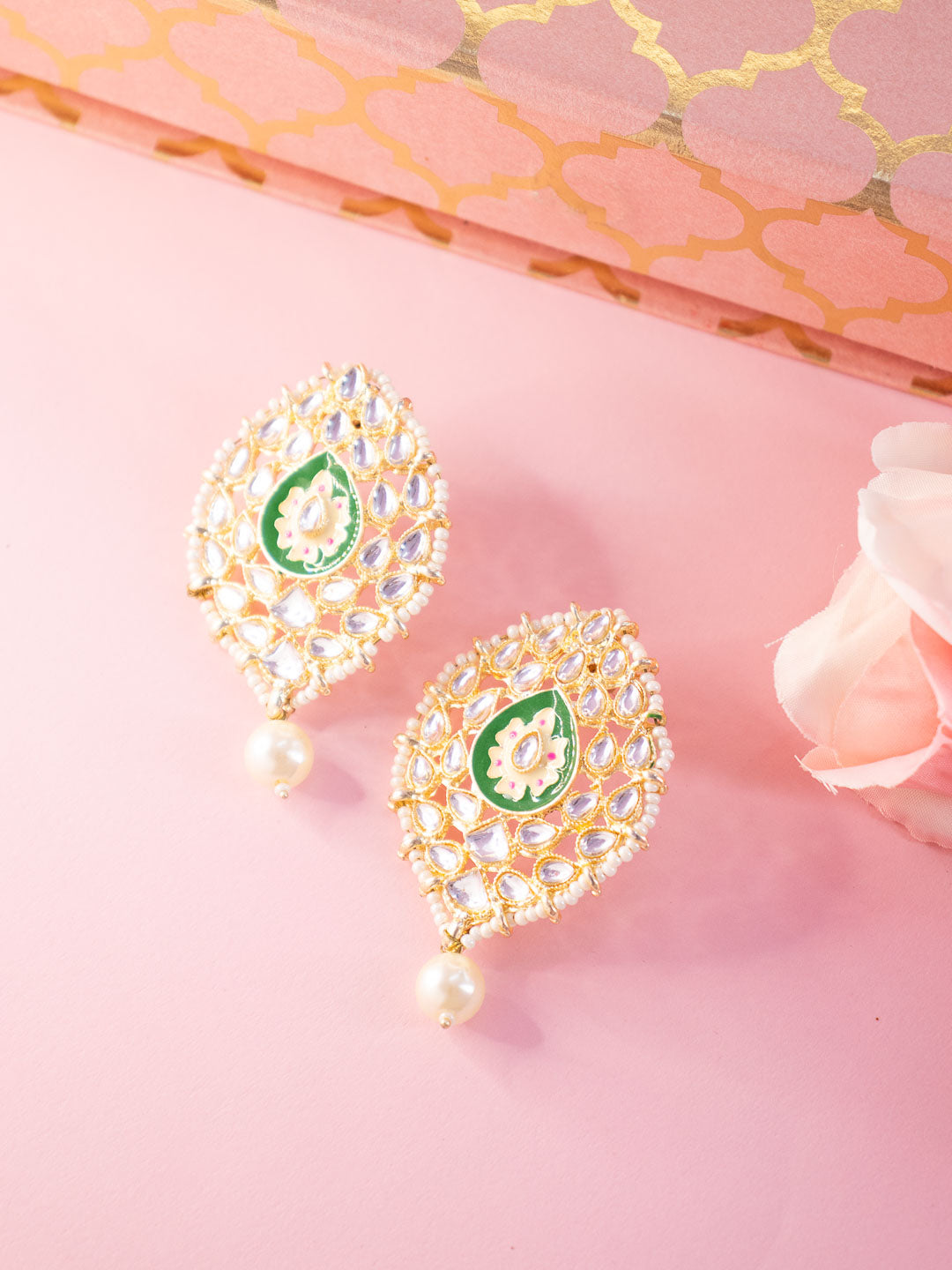 Green Kairavi Studs