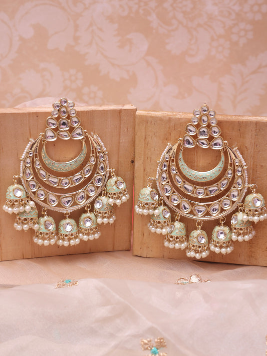 Pista Chandini Jhumkis