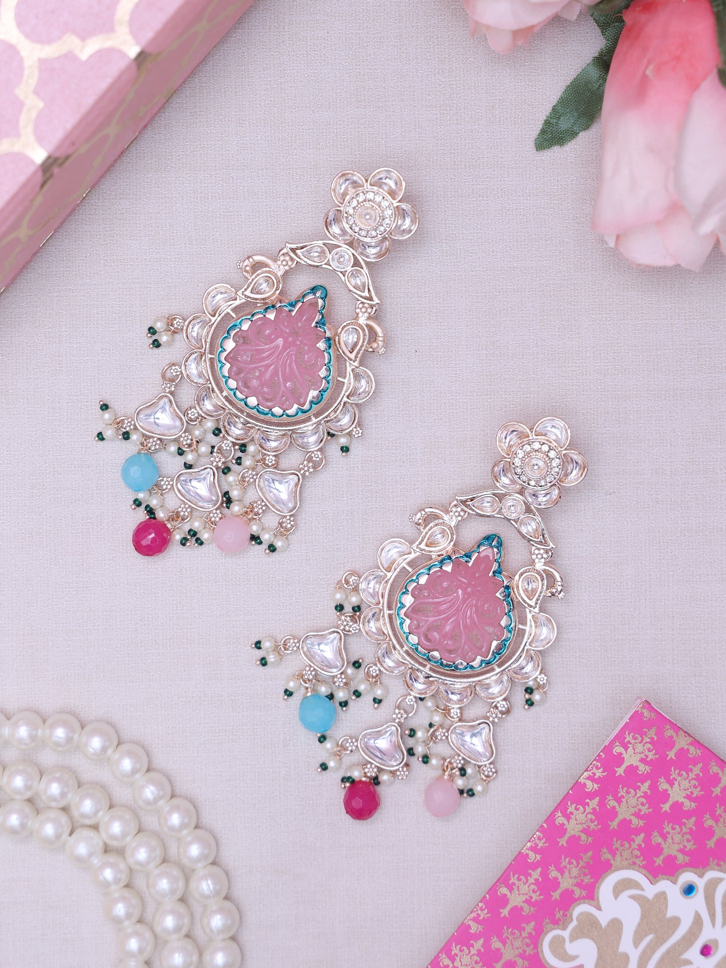 Baby Pink Anushka Deisgner Earrings