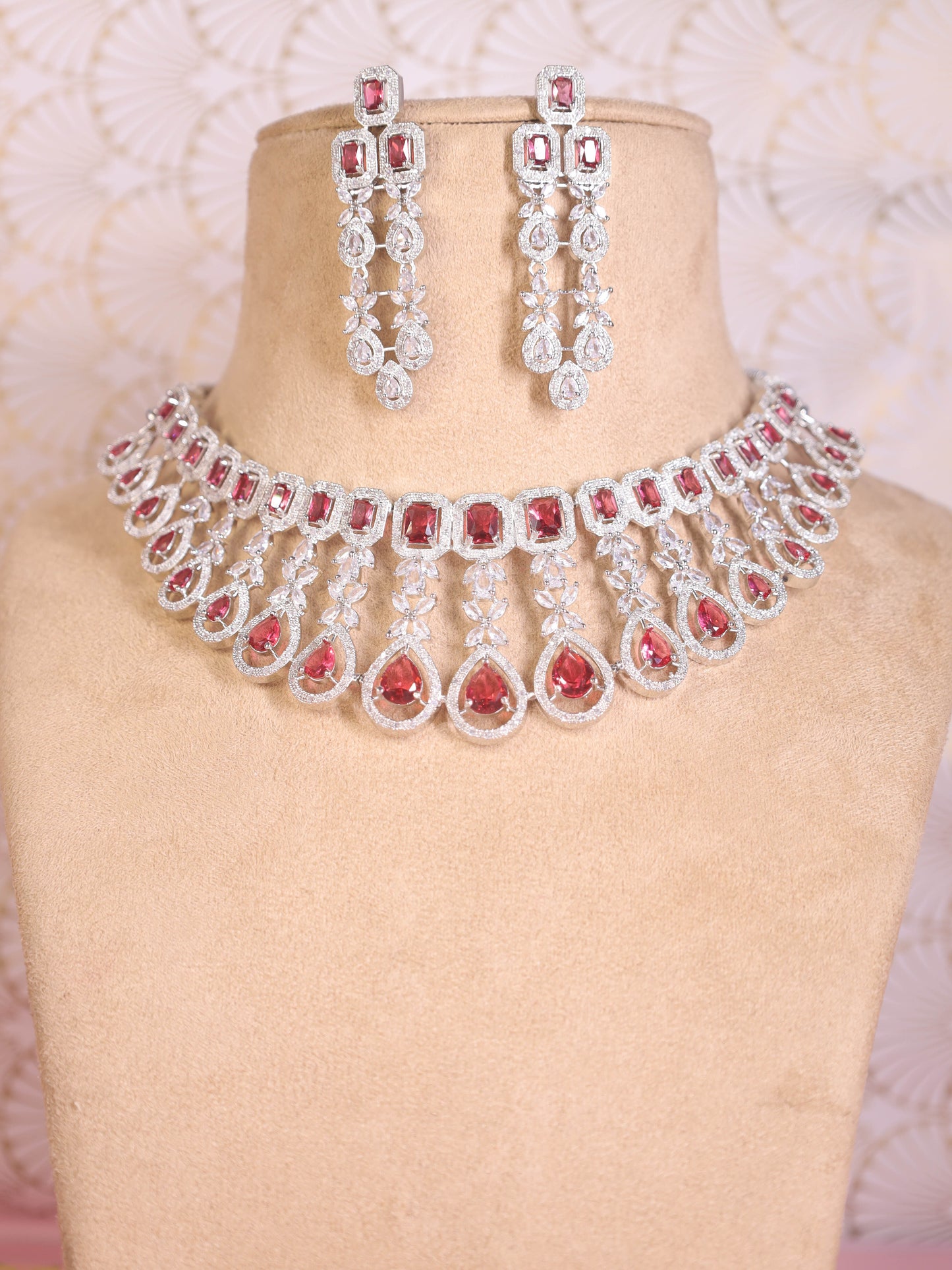 Ruby Kiara AD Necklace Set