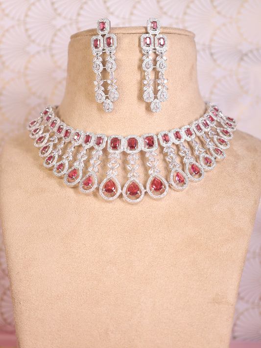 Ruby Kiara AD Necklace Set
