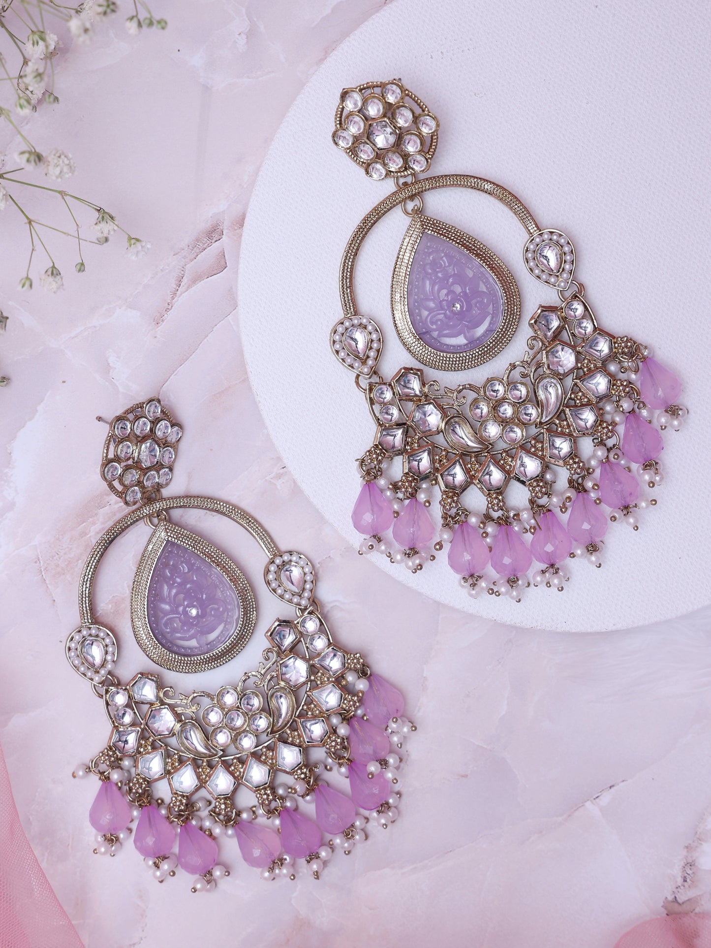 Lilac Kadali Designer Earrings