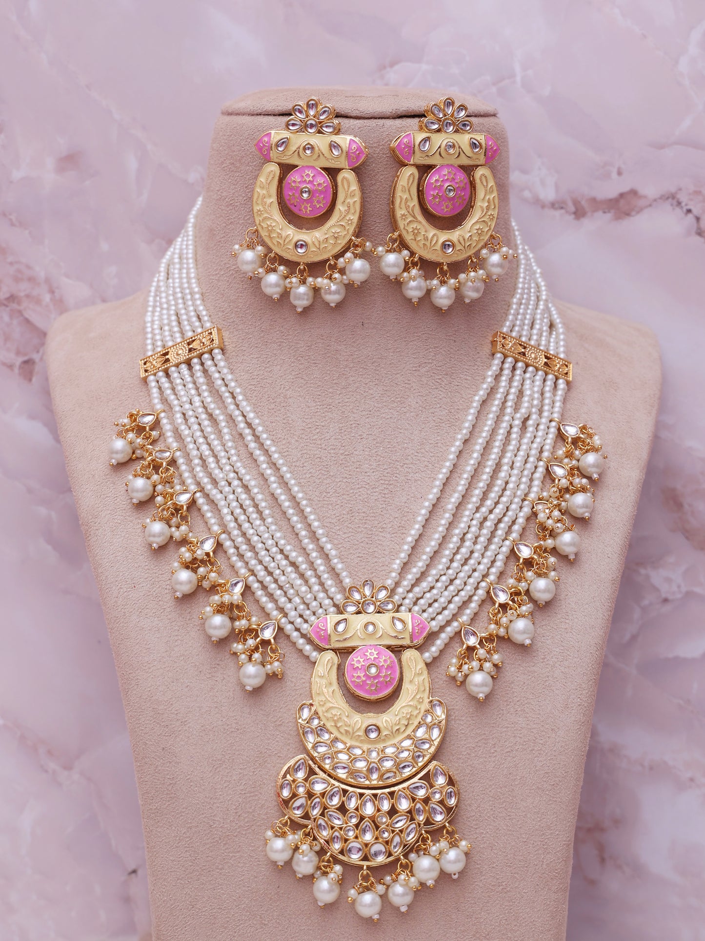 White Waheeda Necklace Set