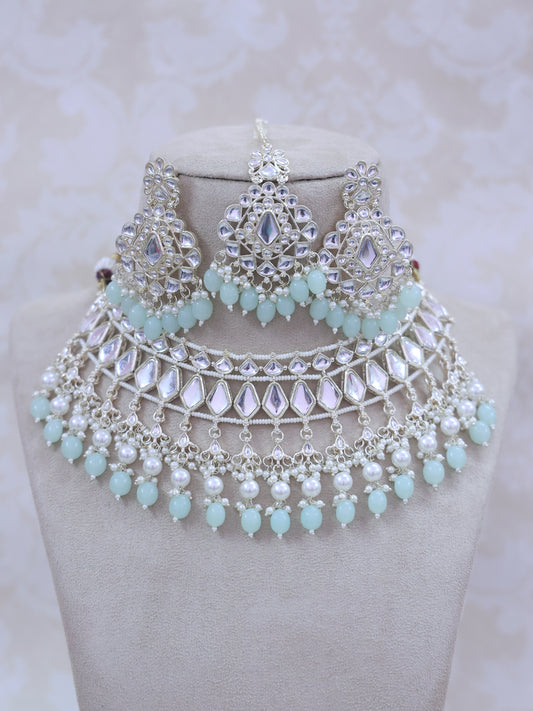 Mint Green Shinika Necklace Set