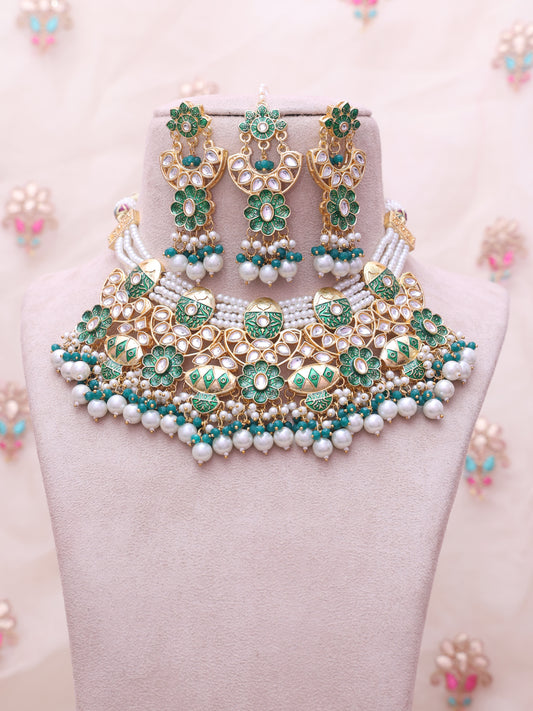 Green Vedika Necklace Set