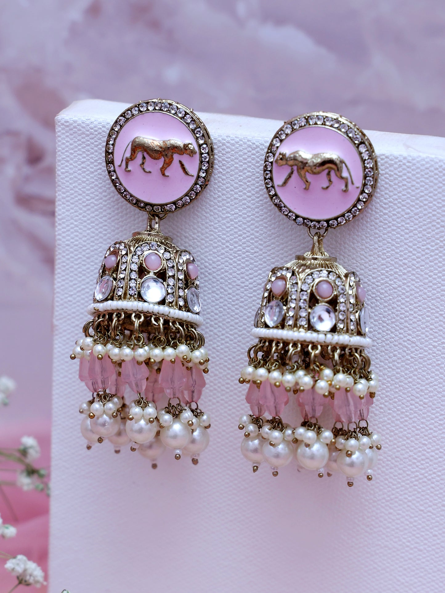 Baby Pink Sabyasachi Jhumkis