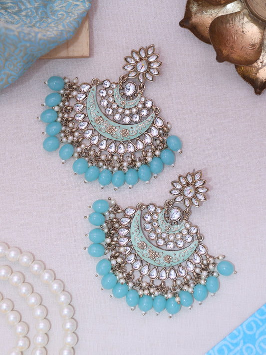 Turquoise Kritika Chandbalis