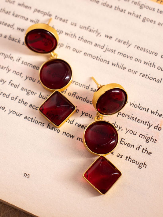 Red Aleena Earrings
