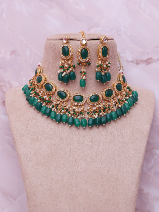 Emerald Eashta Necklace Set