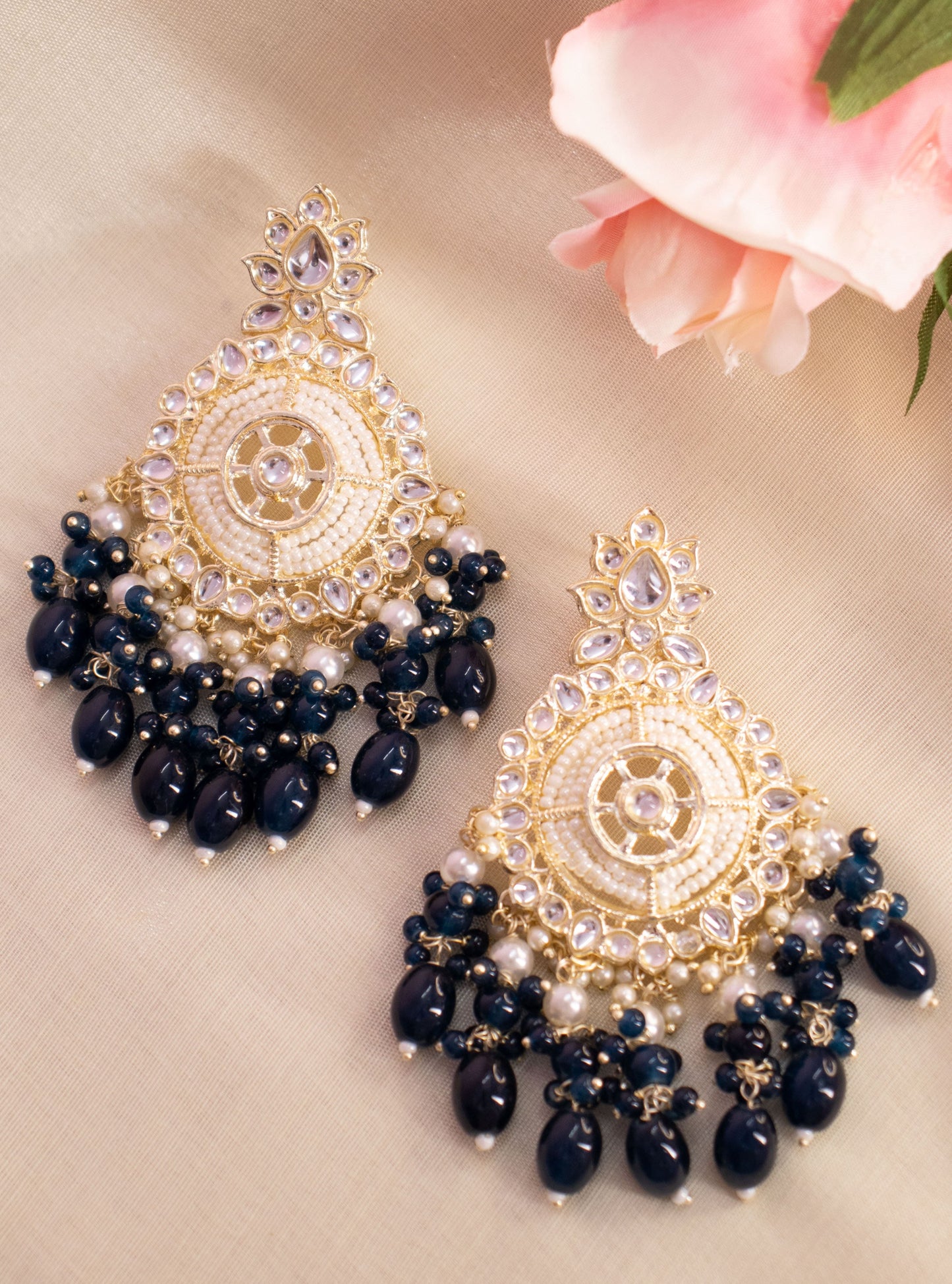 Navy Blue Taahira Designer Earrings