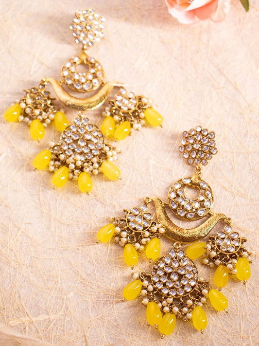 Yellow Shamanya Designer Earrings