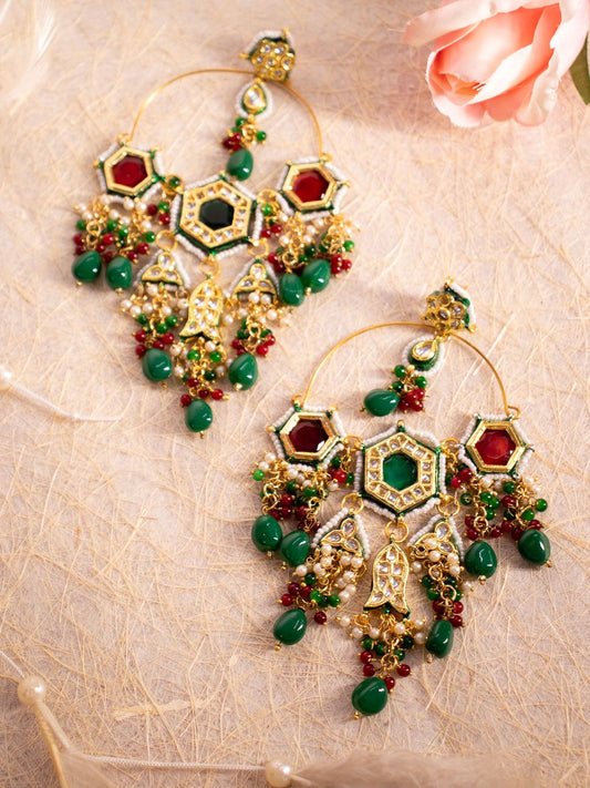 Green Devki Designer Earrings