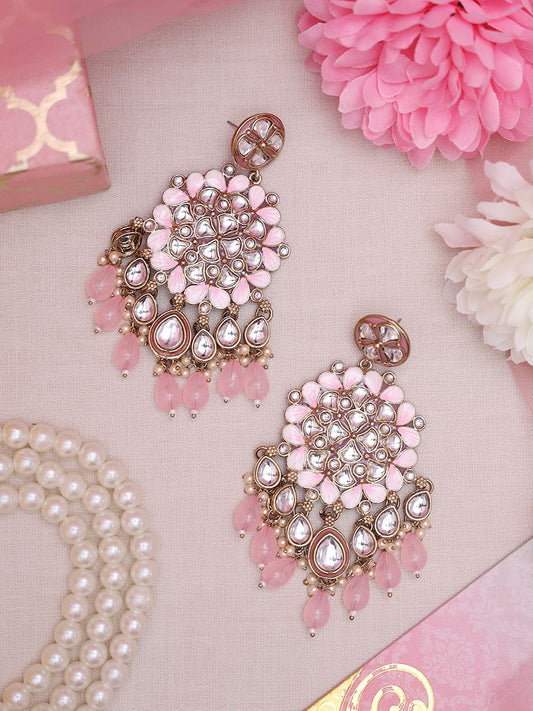 Baby Pink Bina Designer Earrings